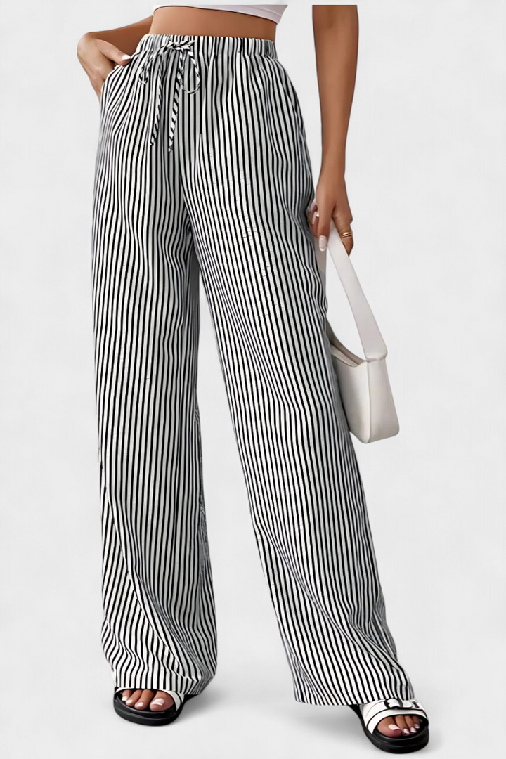 CHIARA | PANTALONI PALAZZO A RIGHE