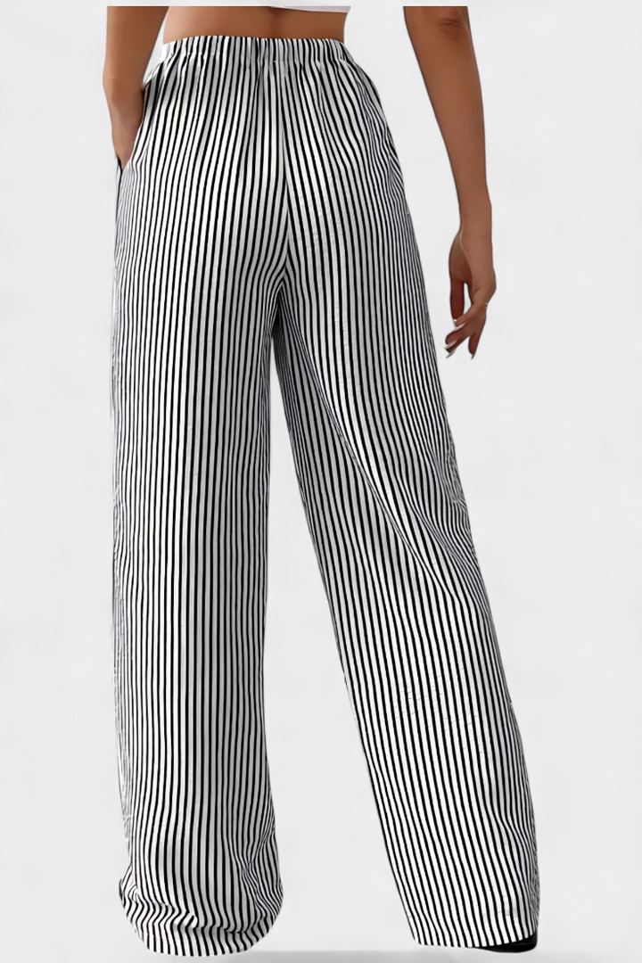 CHIARA | PANTALONI PALAZZO A RIGHE