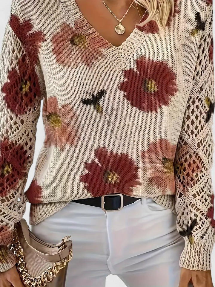 Bronwen | Maglione Traforato Floreale