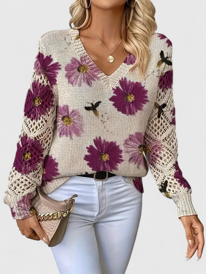 Bronwen | Maglione Traforato Floreale