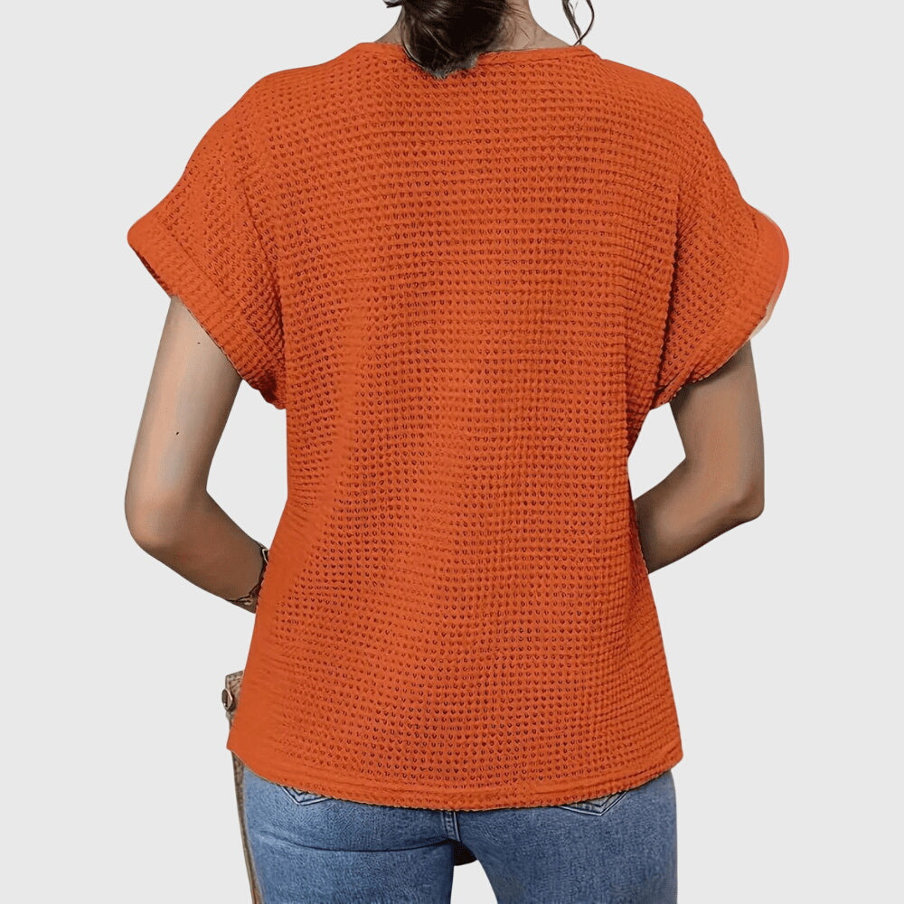 ELENA | BLUSA IN MAGLIA CON PIZZO EFFETTO BOHO