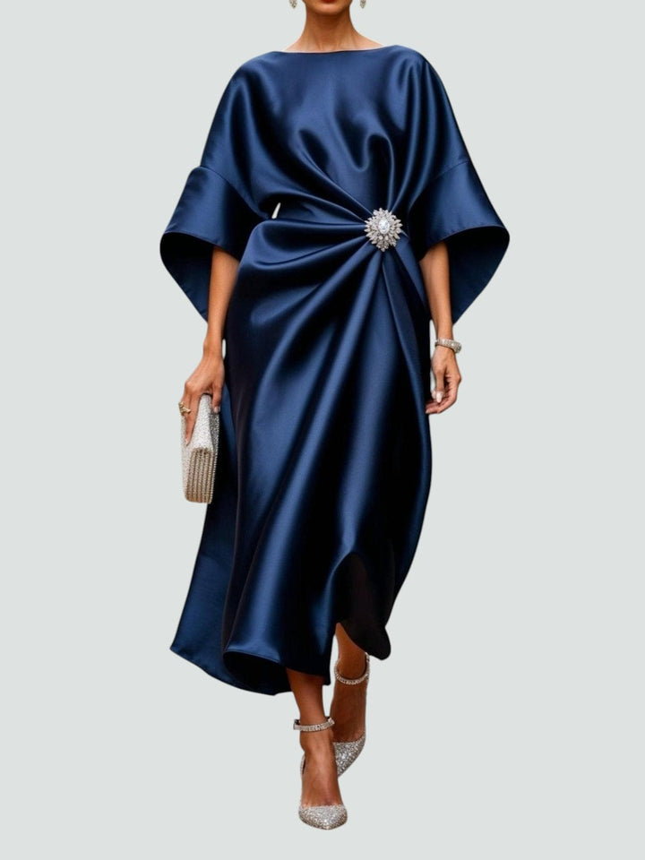 ELEONORA | ABITO MIDI ELEGANTE DRAPPEGGIATO