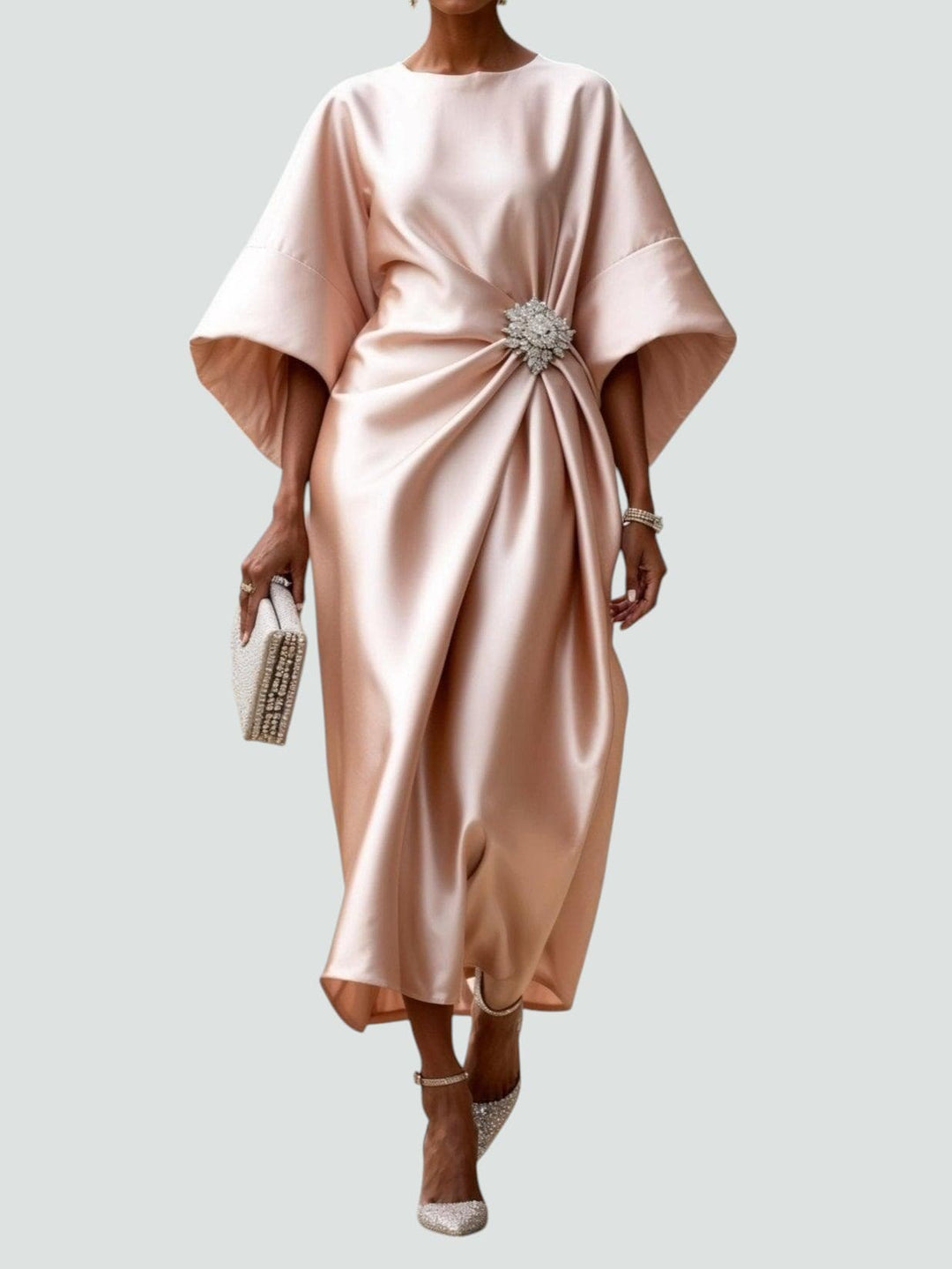 ELEONORA | ABITO MIDI ELEGANTE DRAPPEGGIATO