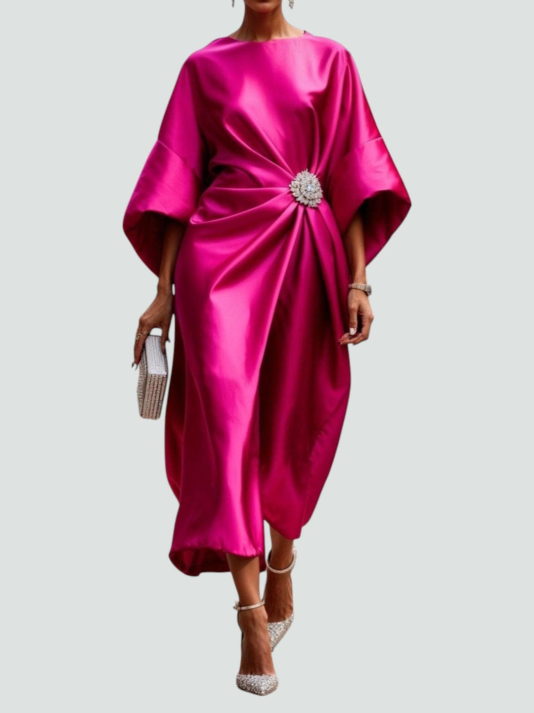 ELEONORA | ABITO MIDI ELEGANTE DRAPPEGGIATO
