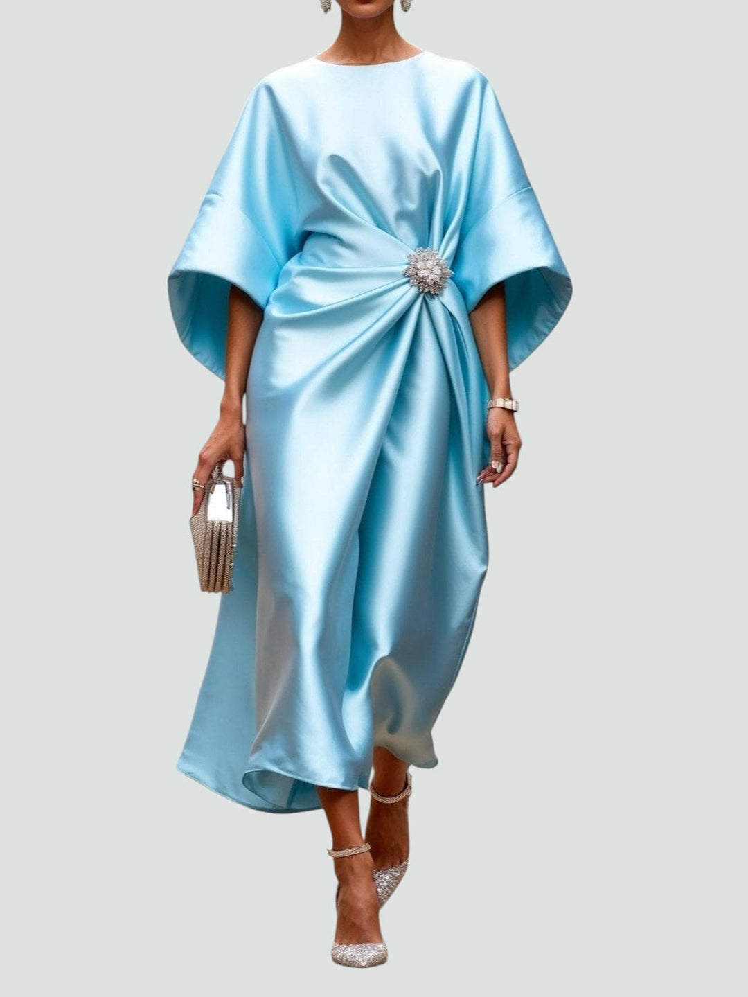 ELEONORA | ABITO MIDI ELEGANTE DRAPPEGGIATO
