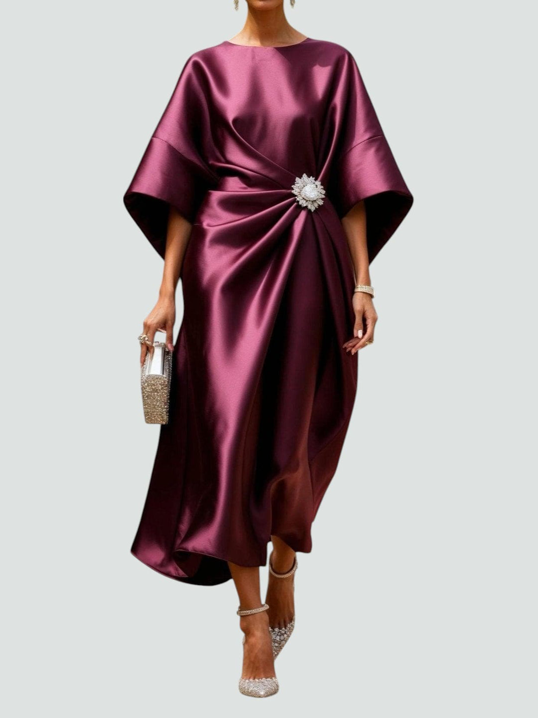ELEONORA | ABITO MIDI ELEGANTE DRAPPEGGIATO