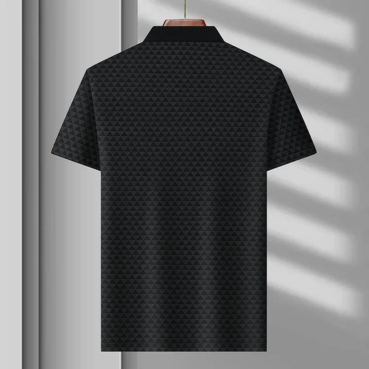 RICCARDO | POLO ELEGANTE CON FANTASIA GEOMETRICA