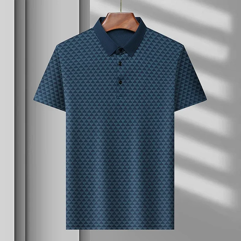 RICCARDO | POLO ELEGANTE CON FANTASIA GEOMETRICA