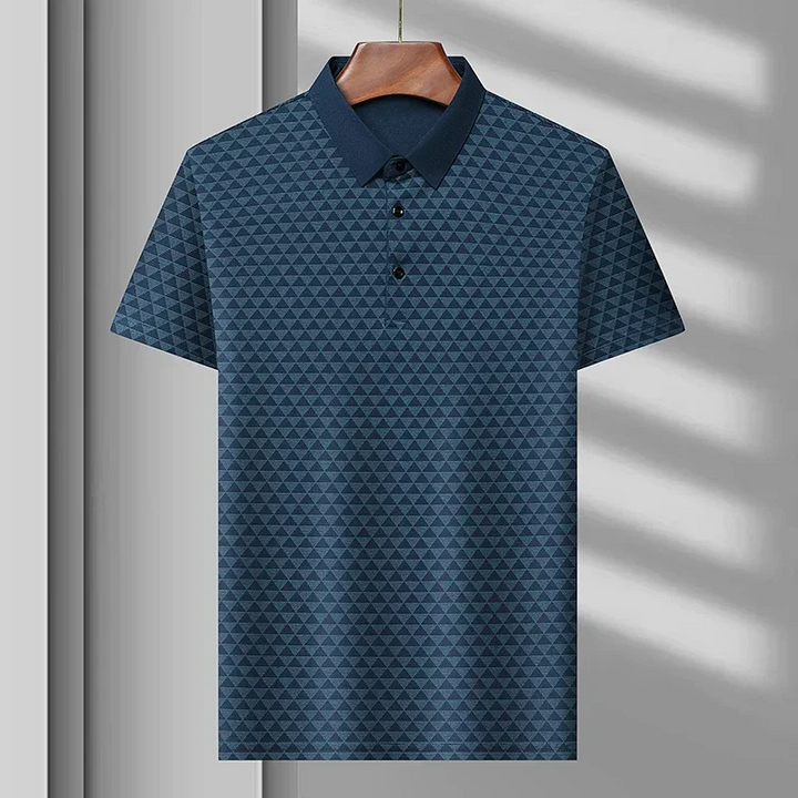 RICCARDO | POLO ELEGANTE CON FANTASIA GEOMETRICA