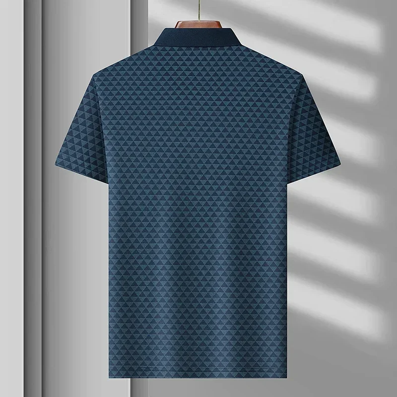 RICCARDO | POLO ELEGANTE CON FANTASIA GEOMETRICA