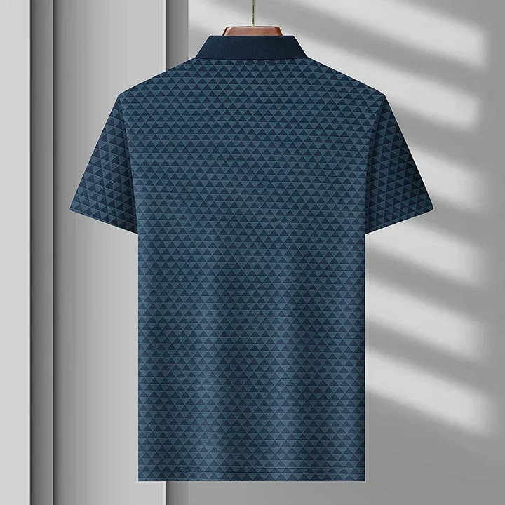 RICCARDO | POLO ELEGANTE CON FANTASIA GEOMETRICA
