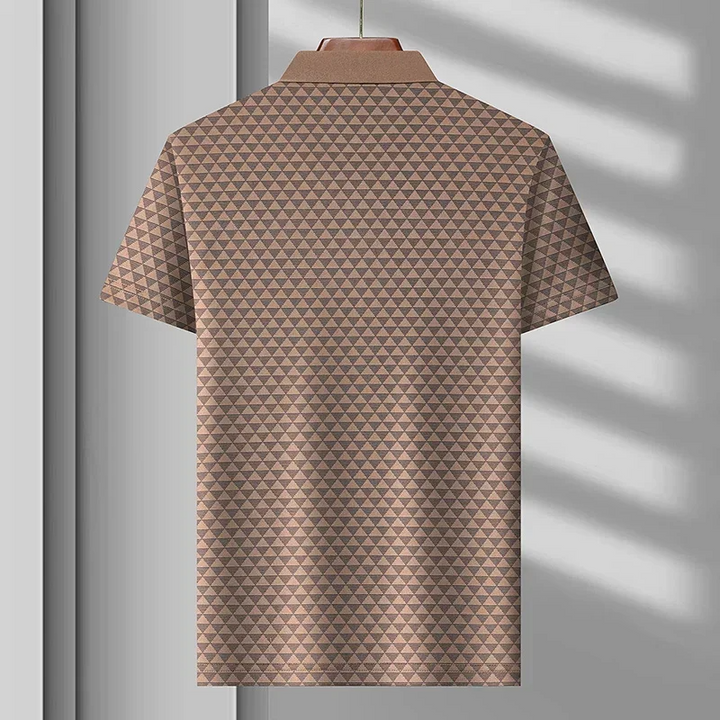 RICCARDO | POLO ELEGANTE CON FANTASIA GEOMETRICA