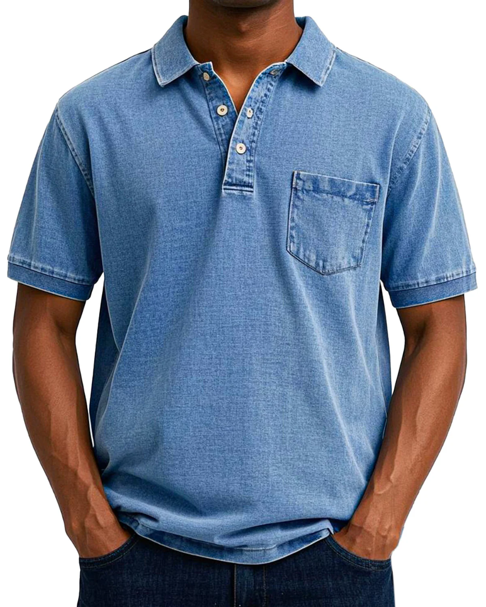 MATTEO | POLO EFFETTO DENIM PREMIUM