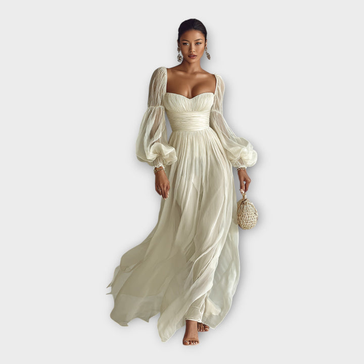 ISABELLA | ABITO LUNGO ROMANTICO IN CHIFFON