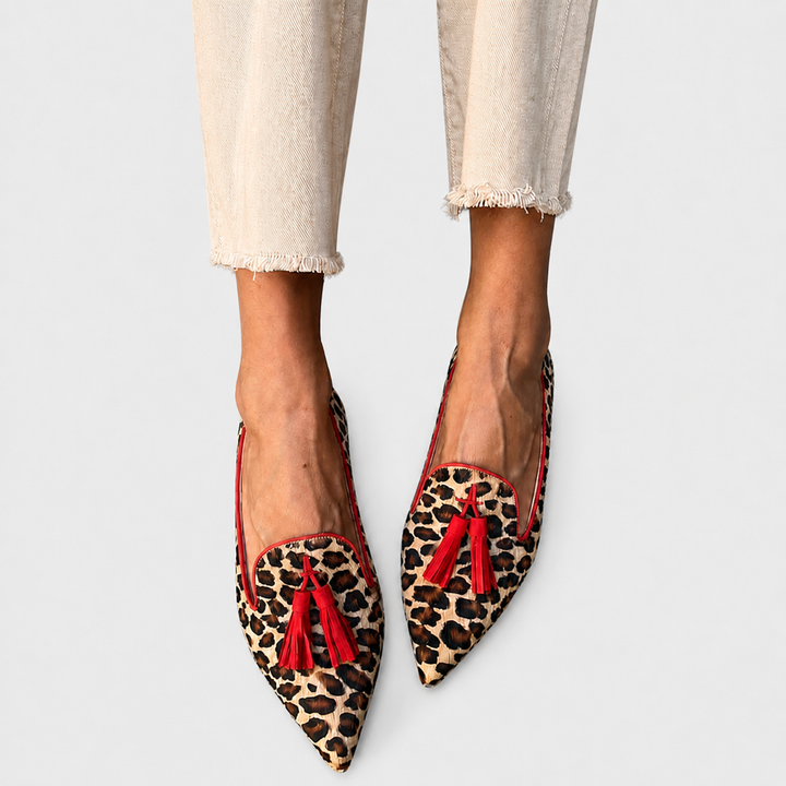 VALERIA | MOCASSINI ANIMALIER CON NAPPE