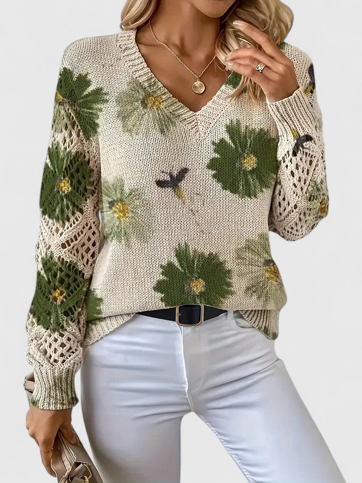 Bronwen | Maglione Traforato Floreale