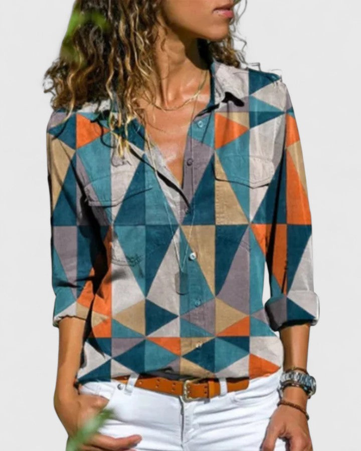 AZZURRA | CAMICIA FLOREALE ACQUERELLO