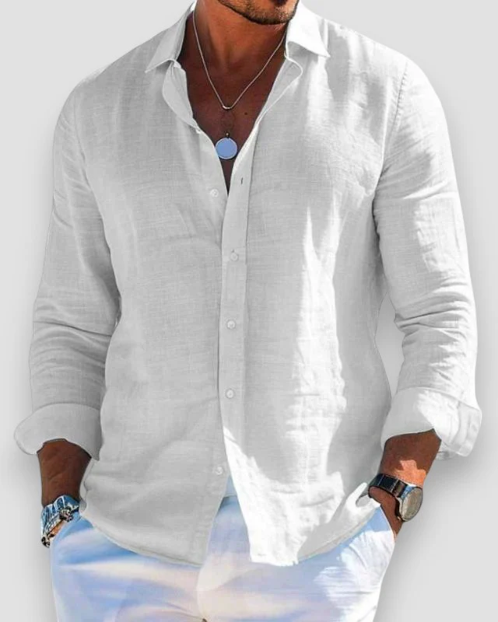 LORENZO | CAMICIA IN LINO ELEGANTE ESSENZIALE