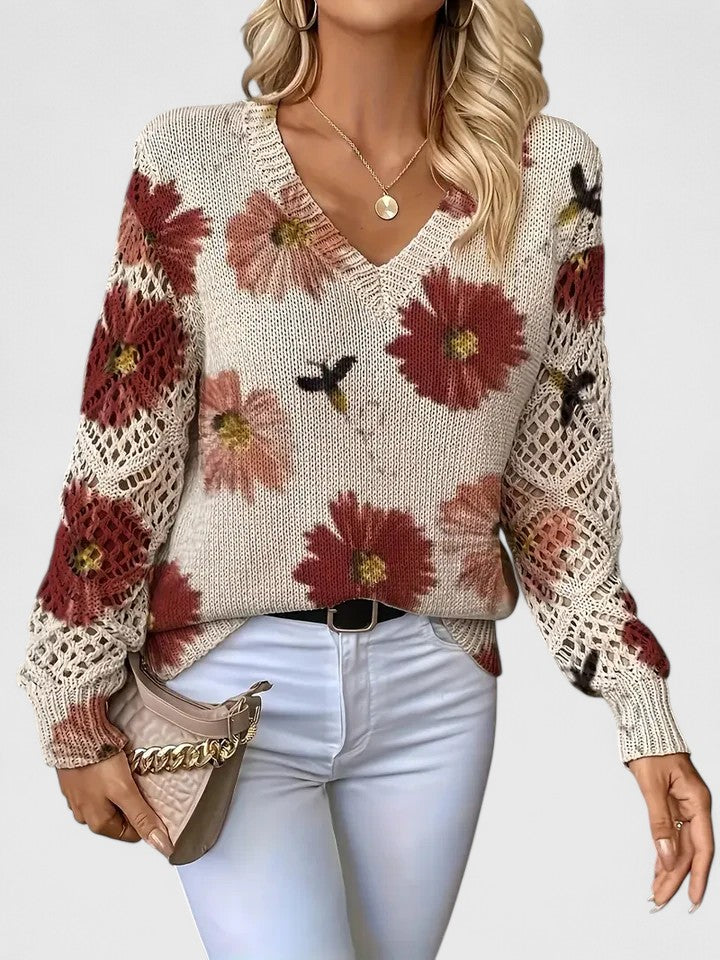Bronwen | Maglione Traforato Floreale