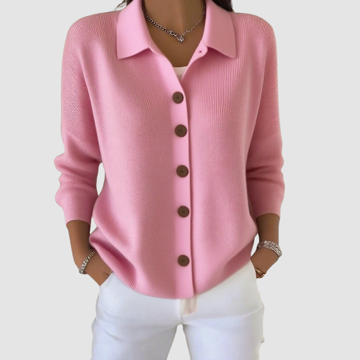 Millie | Cardigan con Collo a Camicia