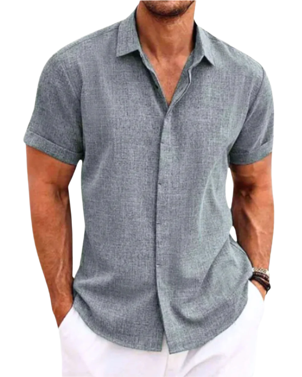 STEFANO | CAMICIA ELEGANTE A MANICHE CORTE