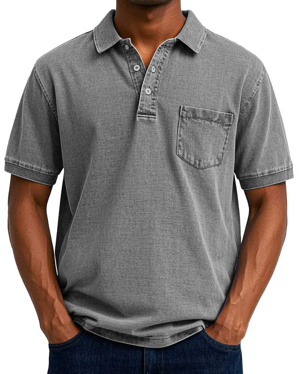 MATTEO | POLO EFFETTO DENIM PREMIUM