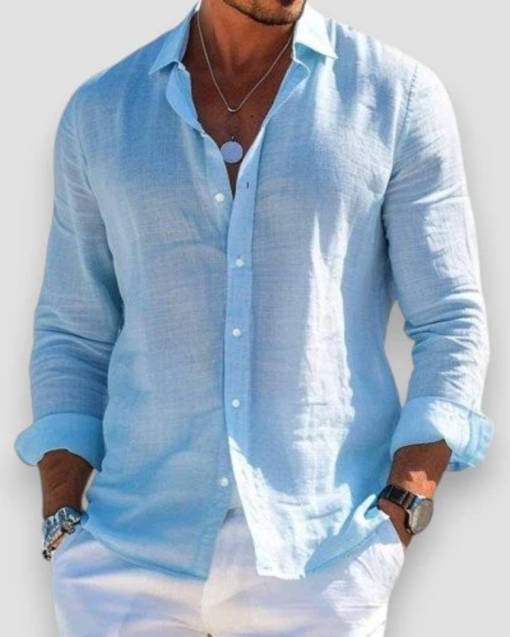 LORENZO | CAMICIA IN LINO ELEGANTE ESSENZIALE