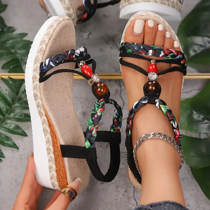 ZAHARA | SANDALI BOHO COMFORT CON DETTAGLI INTRECCIATI