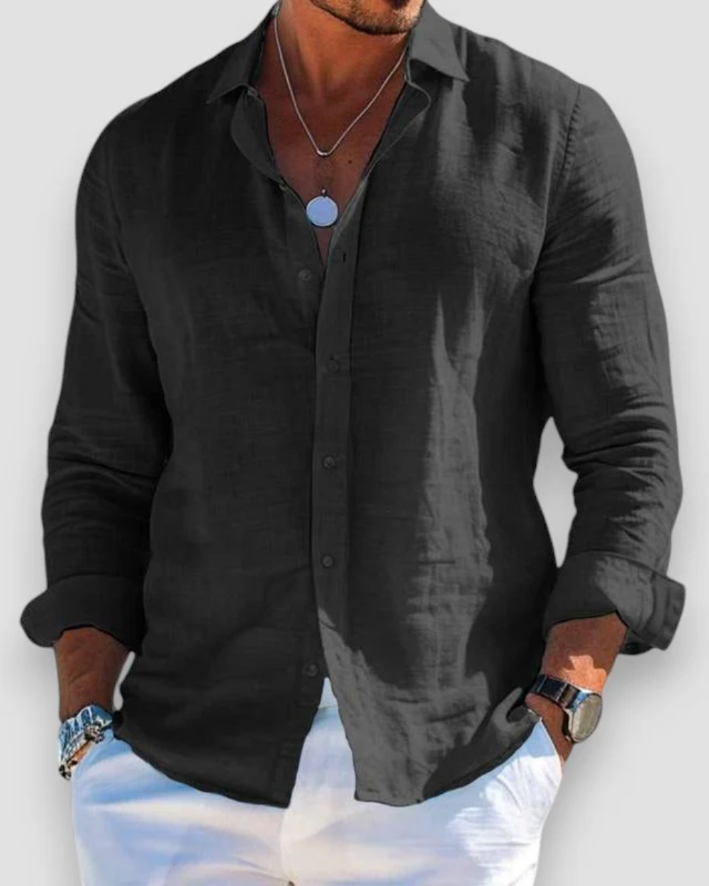 LORENZO | CAMICIA IN LINO ELEGANTE ESSENZIALE