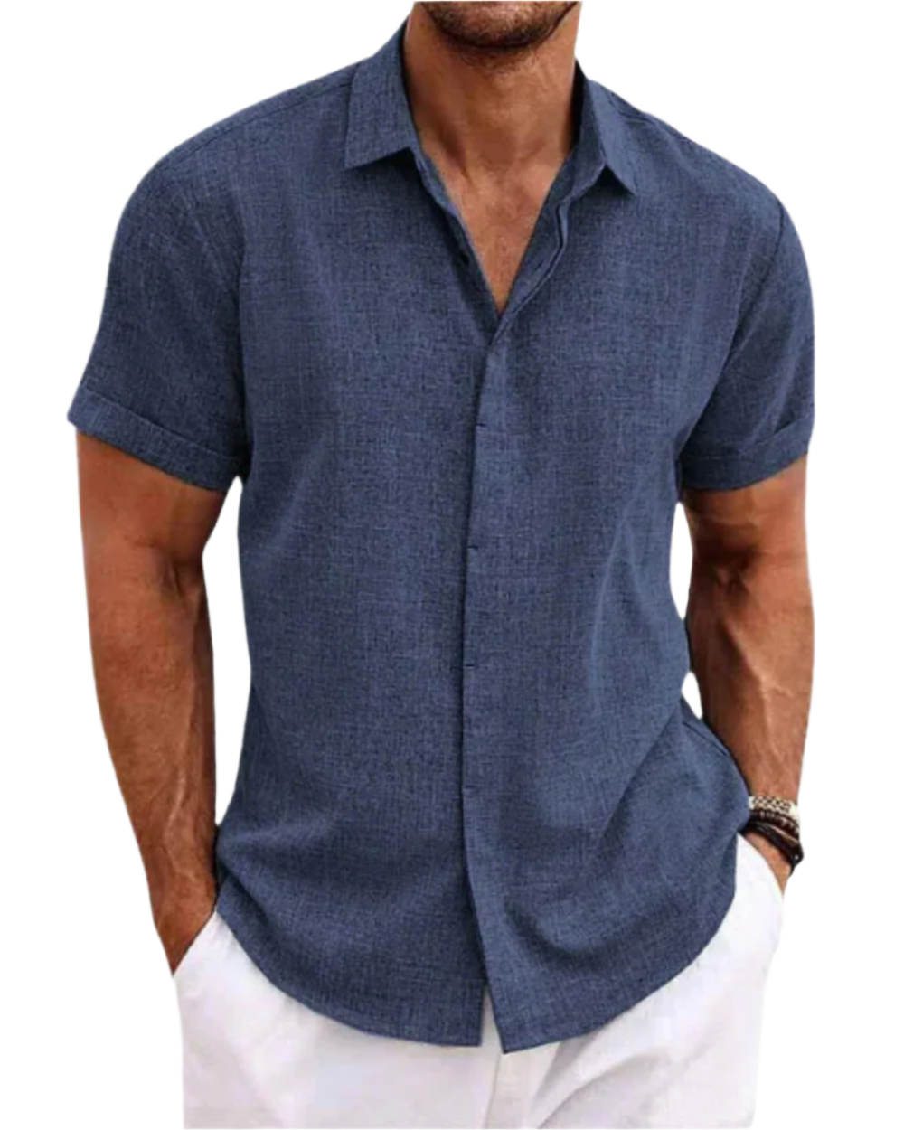 STEFANO | CAMICIA ELEGANTE A MANICHE CORTE
