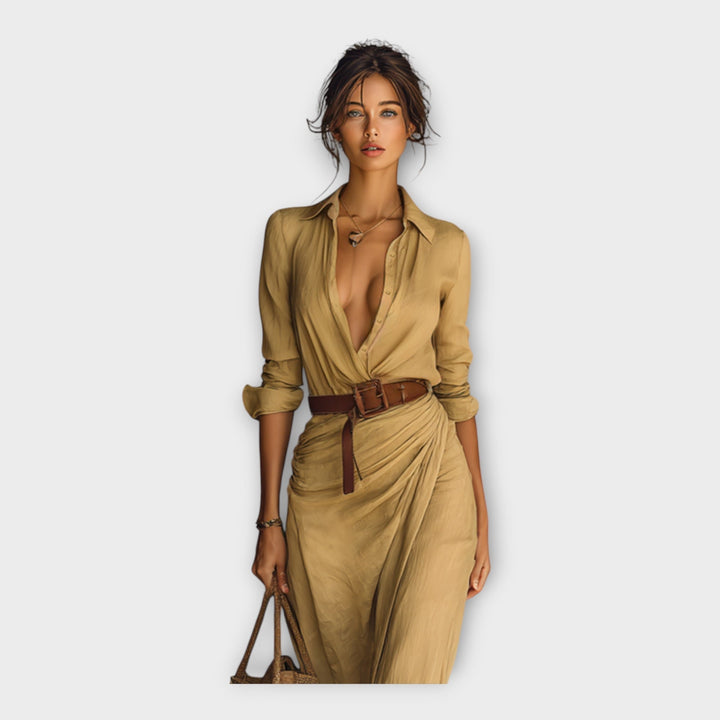 BIANCA | ABITO CAMICIA LUNGO ELEGANTE
