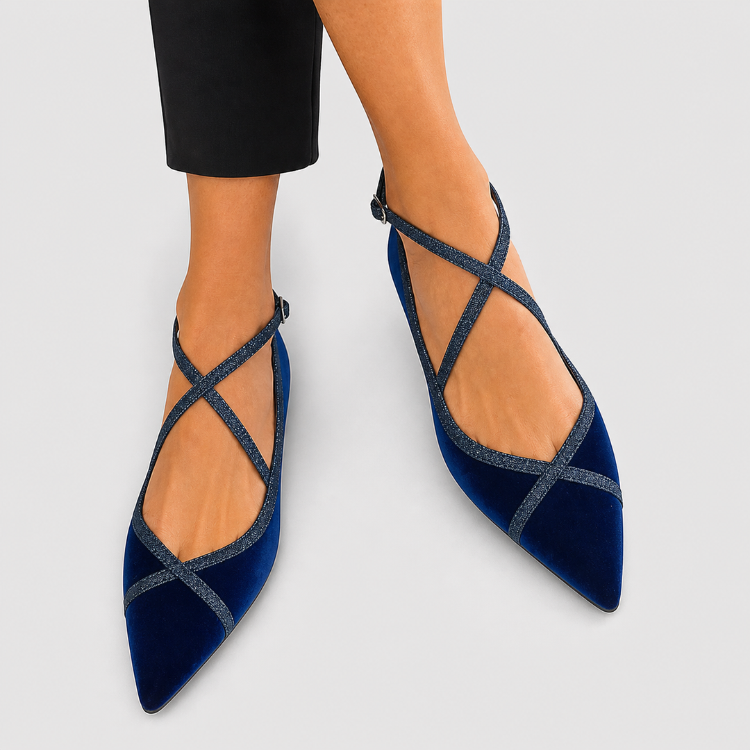 SERAFINA | BALLERINE ELEGANTI CON CINTURINI INCROCIATI