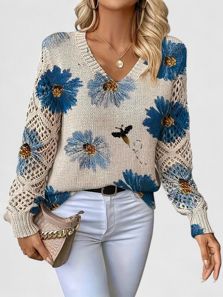 Bronwen | Maglione Traforato Floreale