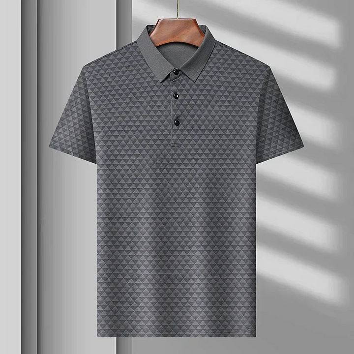 RICCARDO | POLO ELEGANTE CON FANTASIA GEOMETRICA