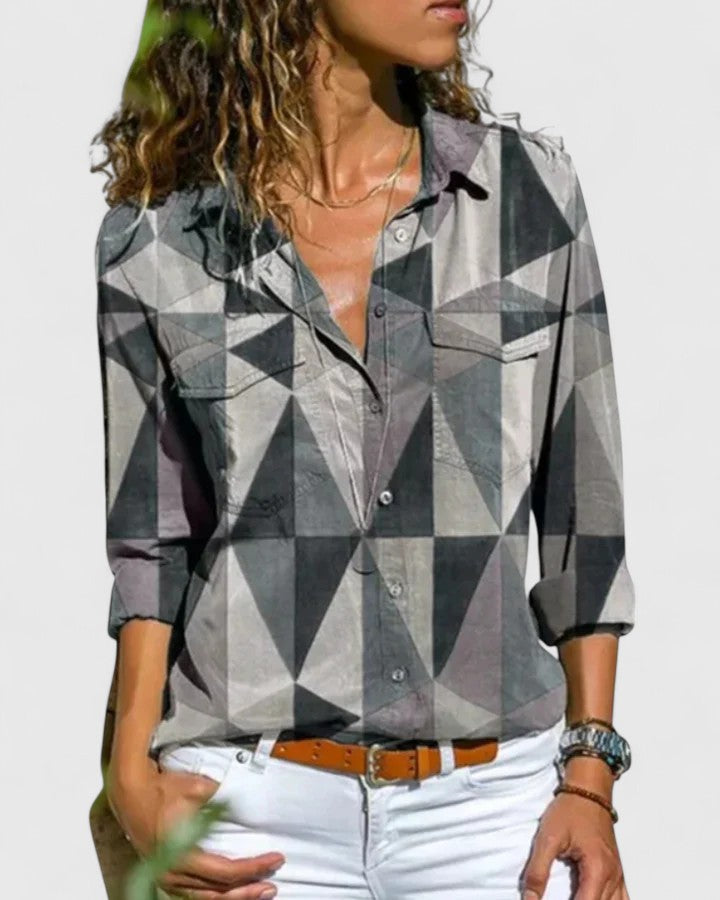 AZZURRA | CAMICIA FLOREALE ACQUERELLO