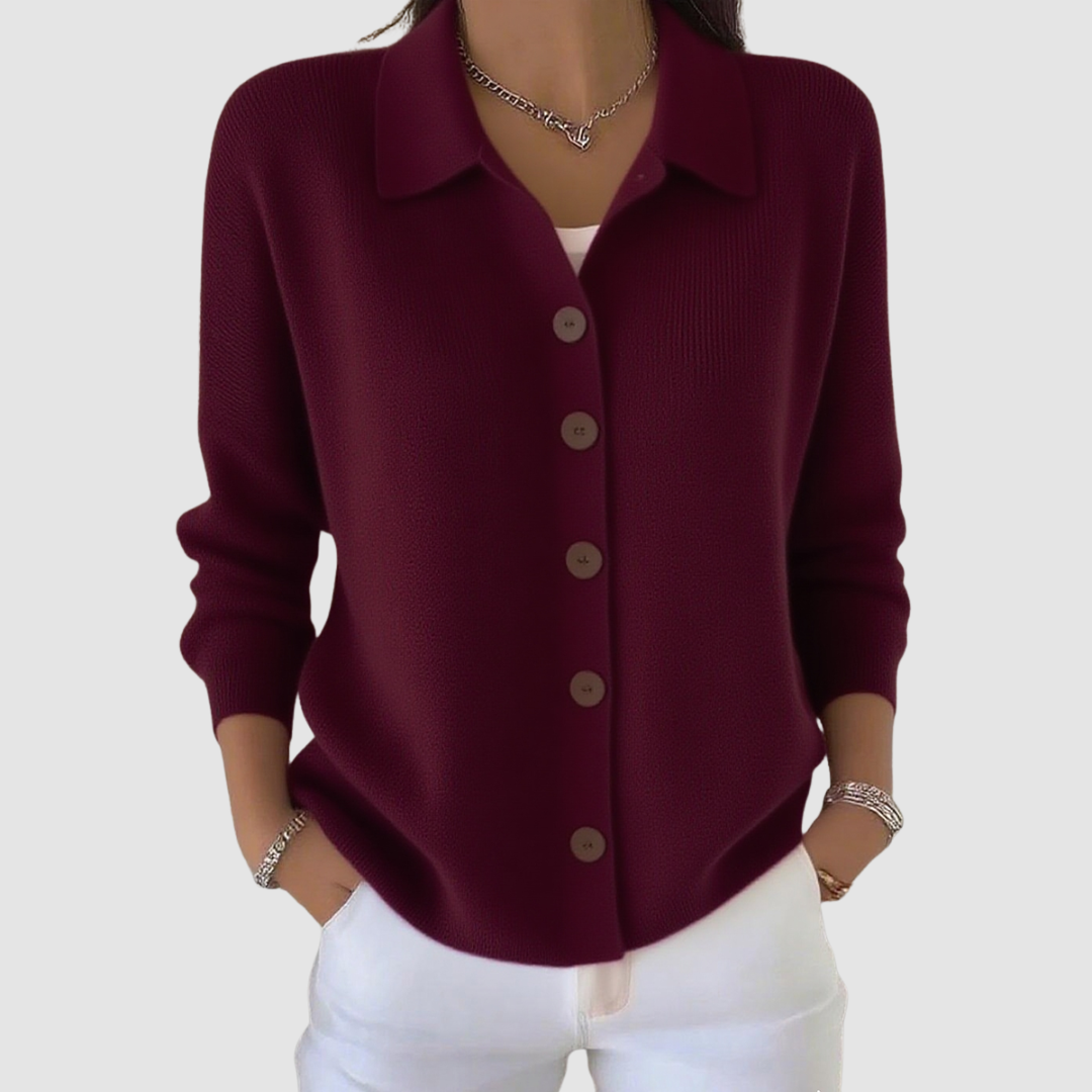 Millie | Cardigan con Collo a Camicia