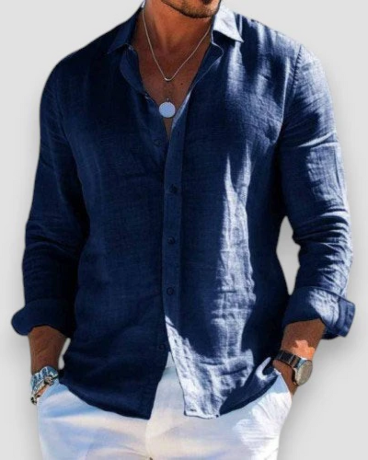 LORENZO | CAMICIA IN LINO ELEGANTE ESSENZIALE