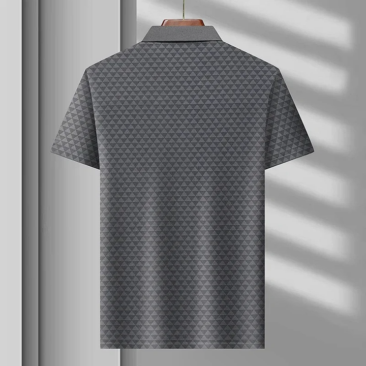 RICCARDO | POLO ELEGANTE CON FANTASIA GEOMETRICA