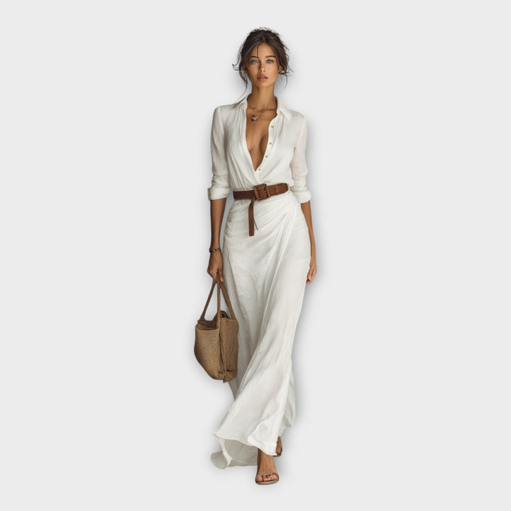 BIANCA | ABITO CAMICIA LUNGO ELEGANTE