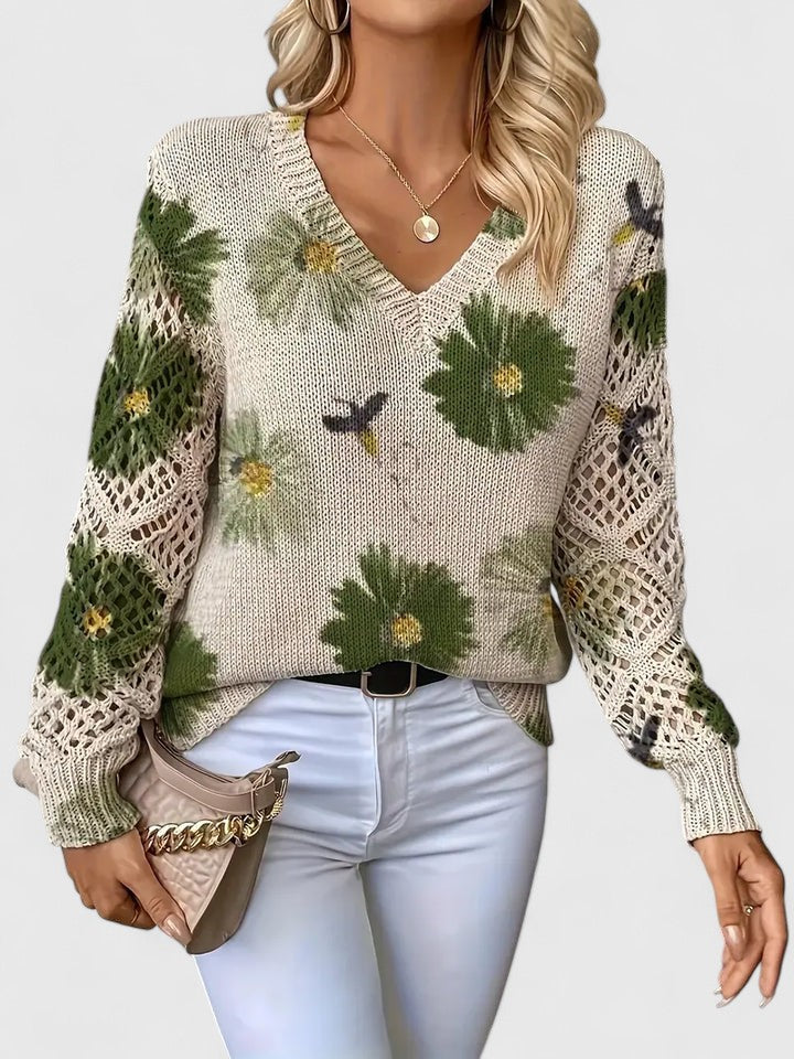 Bronwen | Maglione Traforato Floreale