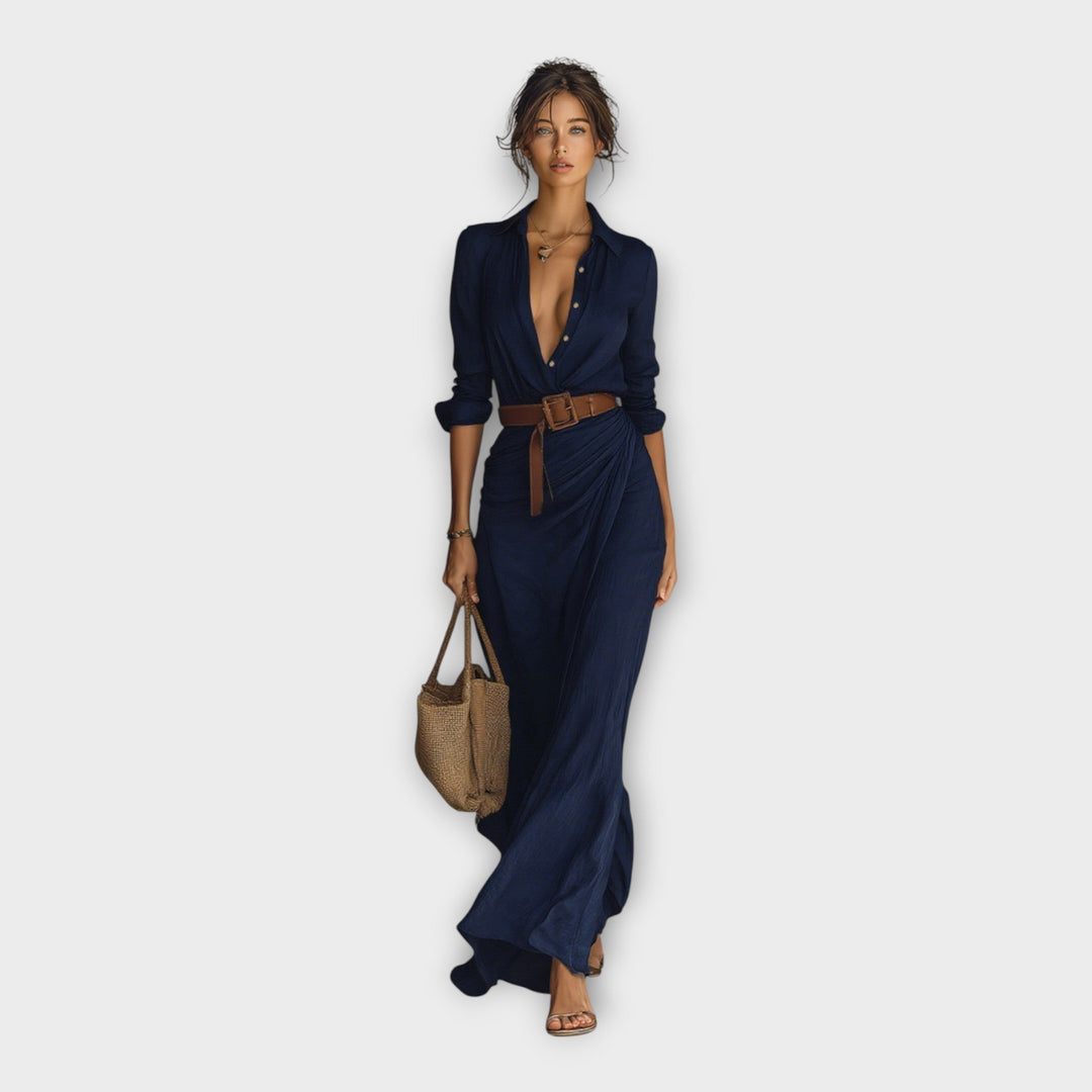 BIANCA | ABITO CAMICIA LUNGO ELEGANTE