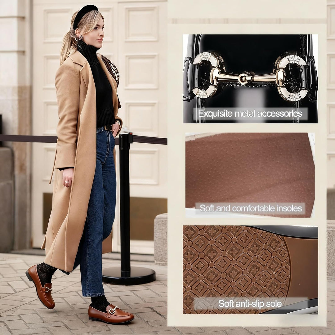 Isla™ | Mocassini in Pelle Morbida con Fibbia Dorata