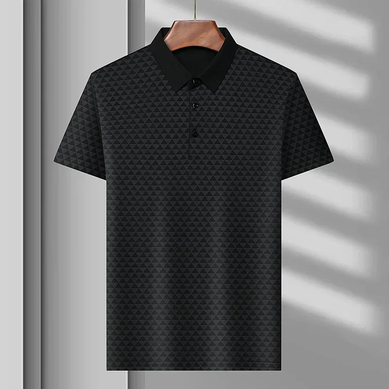 RICCARDO | POLO ELEGANTE CON FANTASIA GEOMETRICA