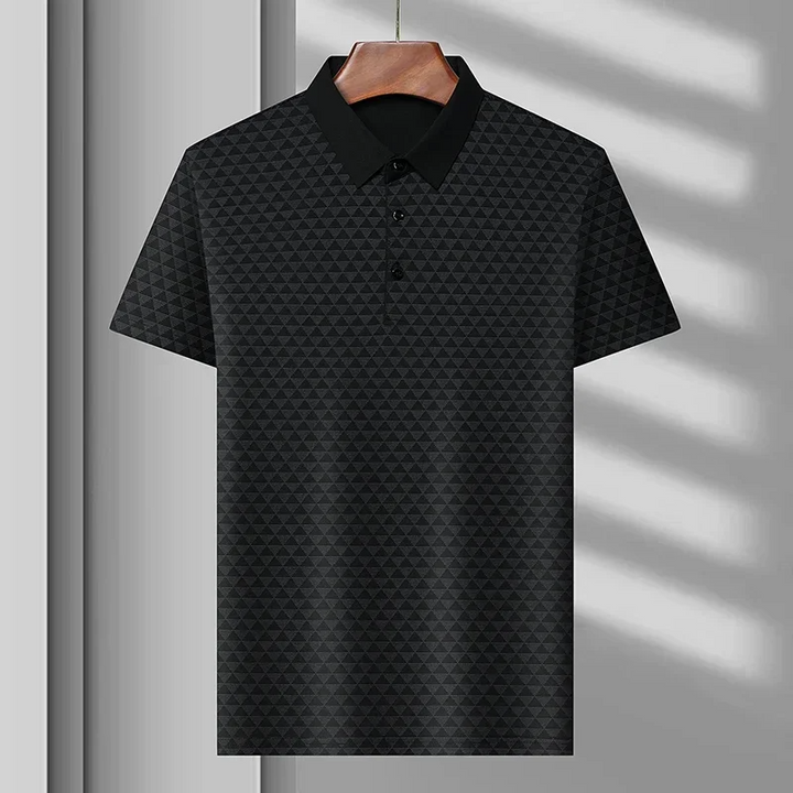 RICCARDO | POLO ELEGANTE CON FANTASIA GEOMETRICA
