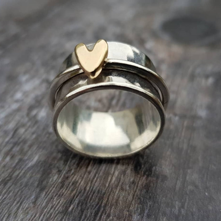 AMELIE | ANELLO CON CUORE DORATO