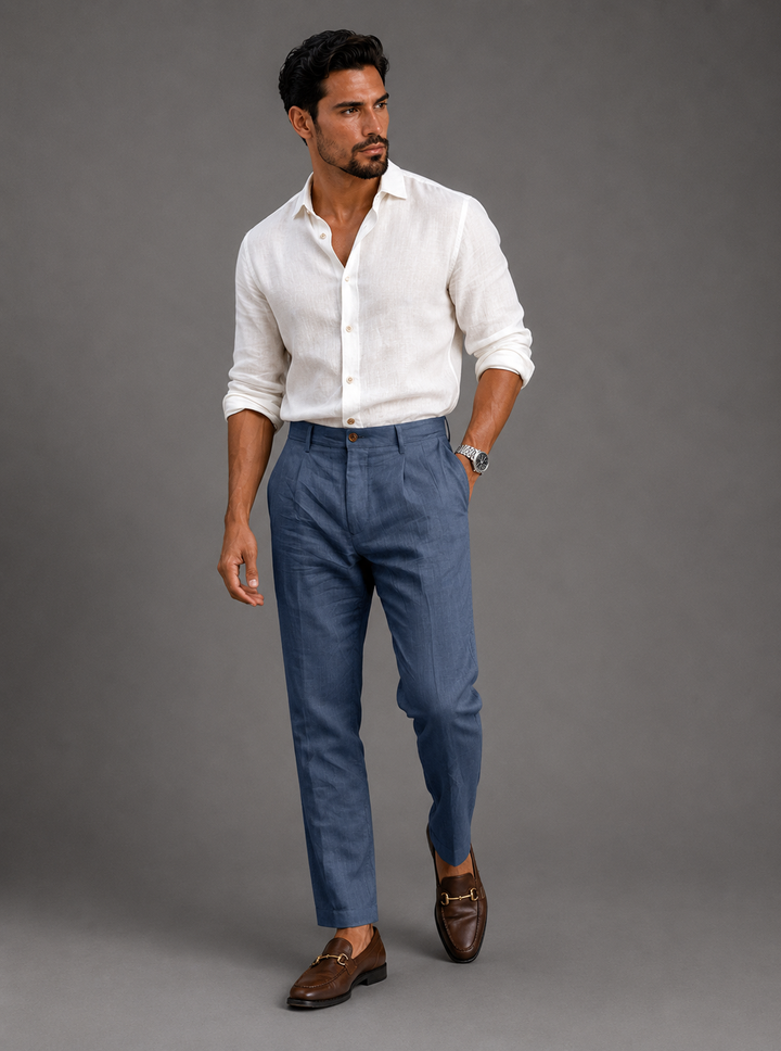 LEONARDO | PANTALONI IN LINO ELEGANTI
