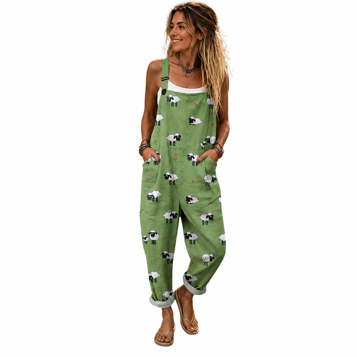 SVEVA | SALOPETTE CASUAL CON STAMPA PECORE