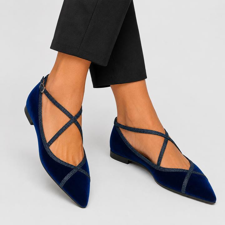 SERAFINA | BALLERINE ELEGANTI CON CINTURINI INCROCIATI