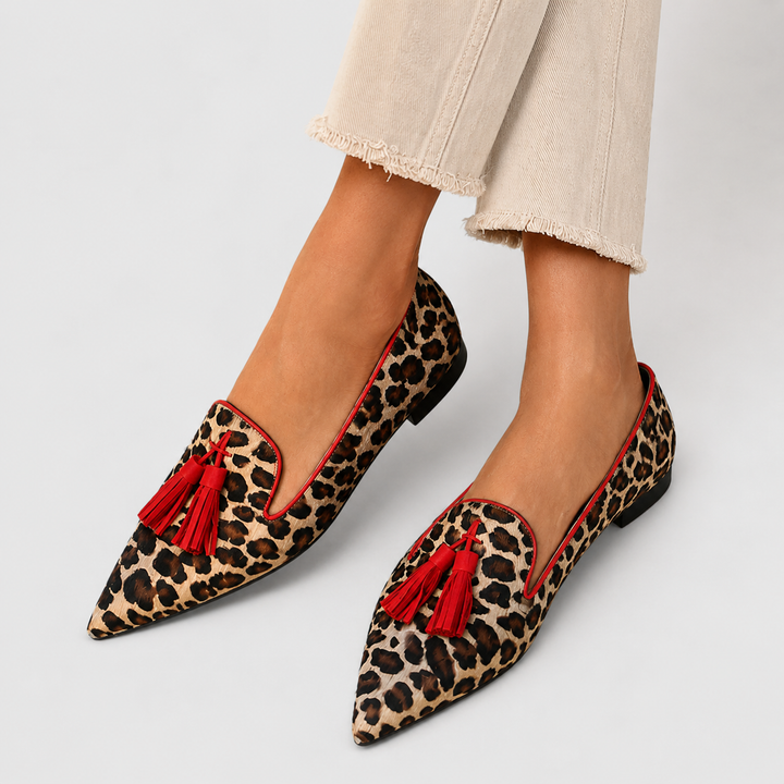 VALERIA | MOCASSINI ANIMALIER CON NAPPE