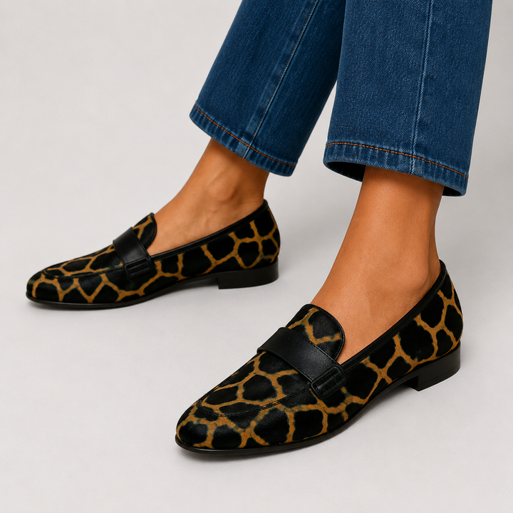 NOEMI | MOCASSINI STAMPA GIRAFFA